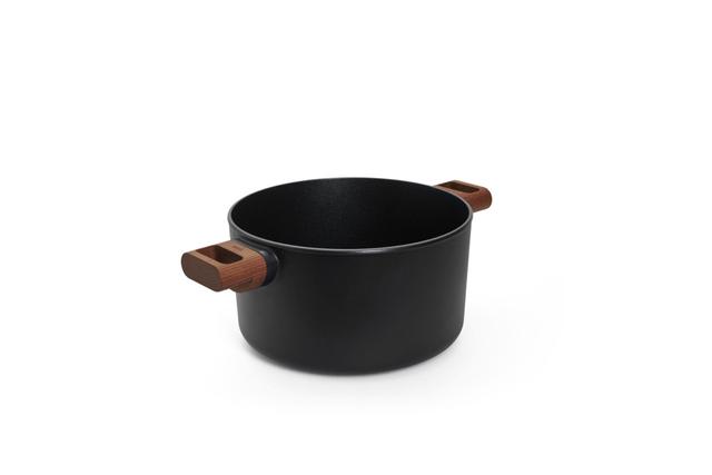 WOLL EcoLogic QXR Kookpot inductie met houten greep - Ø240mm - H 140mm - Zwart