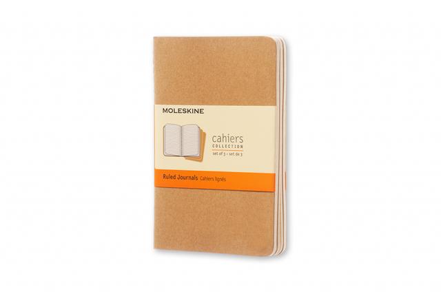 Moleskine Schrift Pocket set van 3 - Softcover - Gelinieerd - Kraft