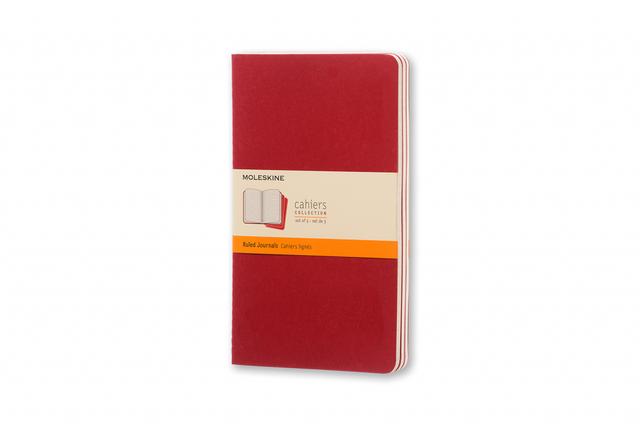 Moleskine Schrift Large set van 3 - Softcover - Gelinieerd - Cranberry Red