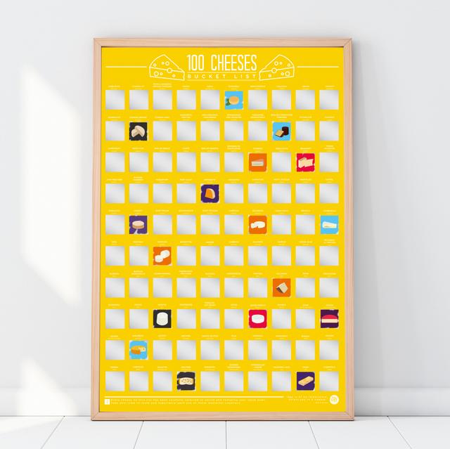 Gift Republic Krasposter - 100 Cheeses