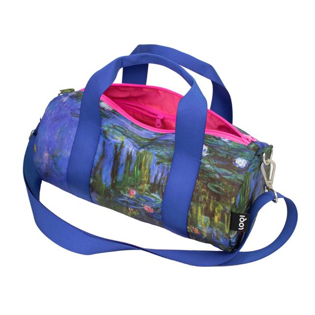 LOQI Weekender Medium - Water Lilies Neon Pink gerecycled