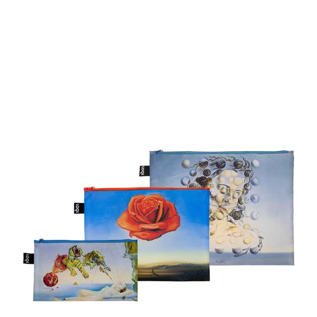 LOQI Zip Pockets - Flight of a Bee, Meditative Rose, Spheres gerecycled