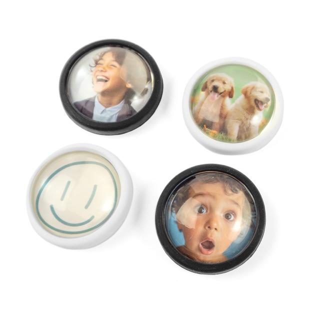 Trendform Magneten Rond DO IT! set van 4 - Zwart/wit