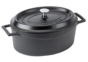 LAVA Trendy Casserole ovaal - 4.67Ltr - Matt black/Black