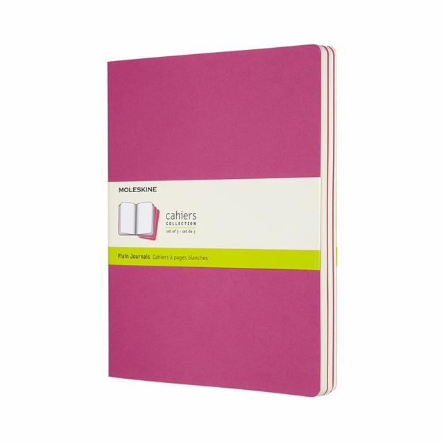 Moleskine Schrift XL set van 3 - Blanco - Kinetic Pink