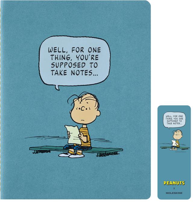 Moleskine Peanuts Schrift XL - Gelinieerd - Linus
