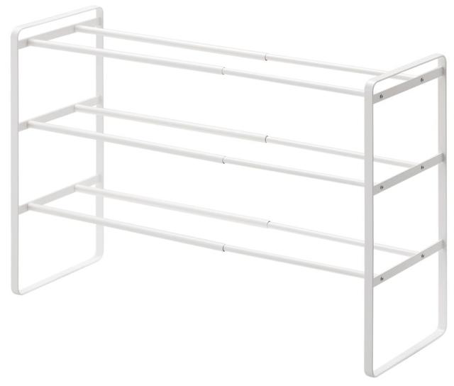 Yamazaki Frame Schoenenrek uitschuifbaar 3-laags - Wit