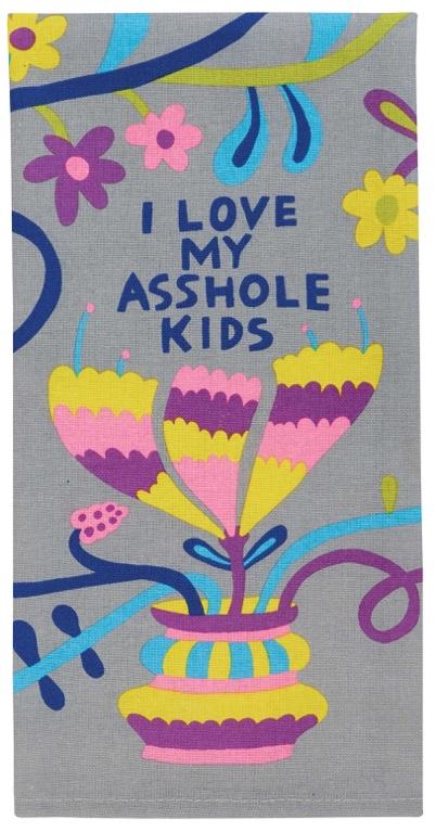 Blue Q Theedoek - Love My Asshole Kids
