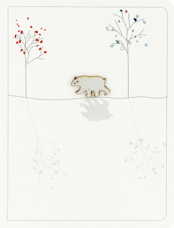 Forever Cards Ink Wood Wenskaart - Polar Bear & Trees