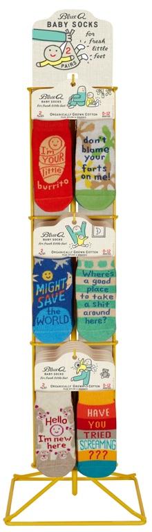 Blue Q Baby Socks Counter Display