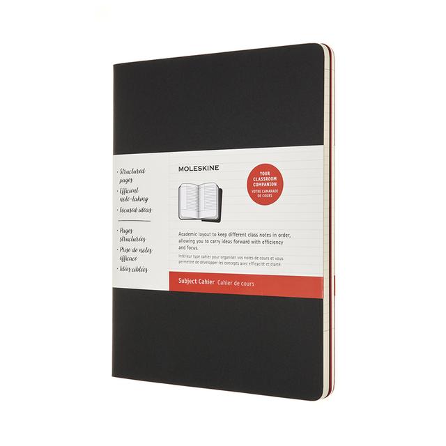 Moleskine Schrift XL set van 2 - Subject - Black/Cranberry Red