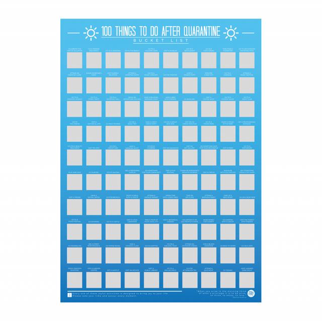 Gift Republic Krasposter - 100 Things To Do After Quarantine