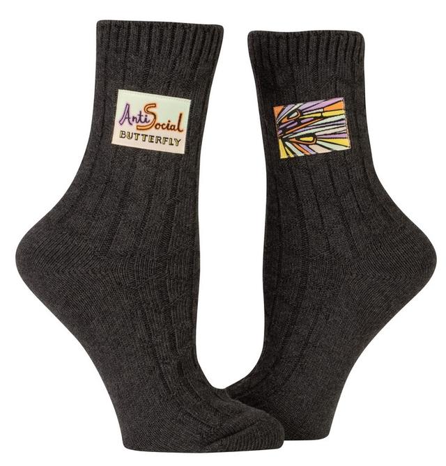 Blue Q Sokken S/M - Antisocial Butterfly