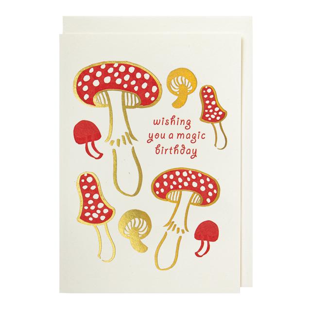 Archivist Cards Wenskaart mini - A Magical Birthday Mushrooms