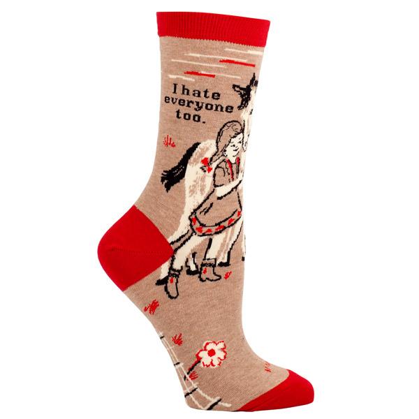 Blue Q Damessokken - I Hate Everyone Too