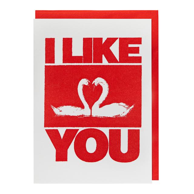 Archivist Cards Wenskaart - I Like You Swans