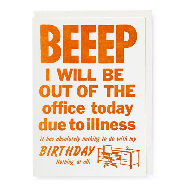 Archivist Cards Wenskaart - Beeep, I'll Be Out of the Office