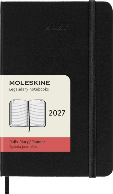 Moleskine Classic Dagagenda Pocket 12 maanden - Hardcover - Black
