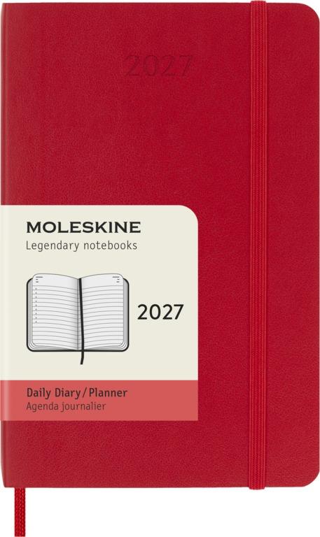 Moleskine Classic Dagagenda Pocket 12 maanden - Softcover - Scarlet Red