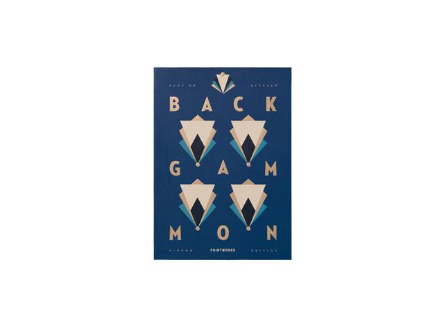 Printworks Classic - Art Of Backgammon Mirror - Donkerblauw/Koper