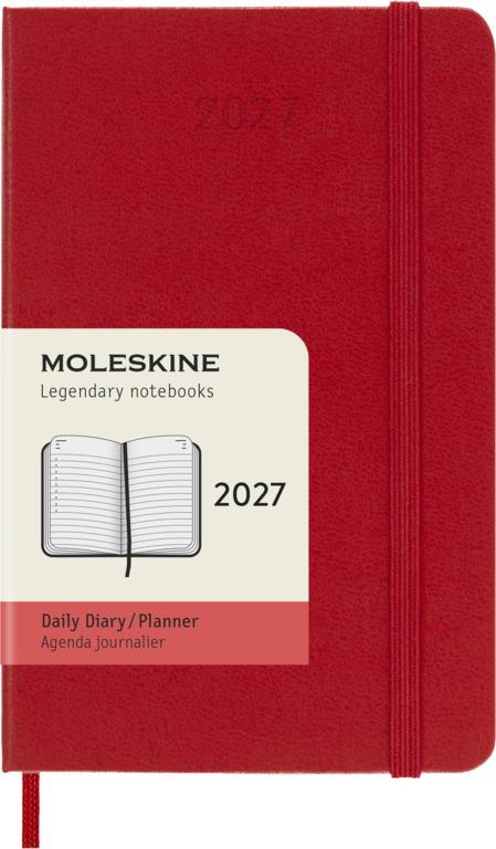 Moleskine Classic Dagagenda Pocket 12 maanden - Hardcover - Scarlet Red
